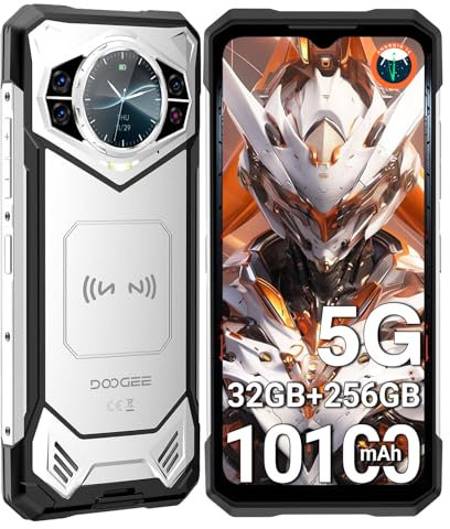 DOOGEE S200 Outdoor Handy Ohne Vertrag 5G Android 14, 32GB RAM+256GB/2TB ROM Outdoor Smartphone, 10100mAh(33W) Baustellen Handy, 6.72 FHD+ 120Hz, 100MP+20MP, Wifi6/IP68/ IP69K/Dual SIM/NFC
