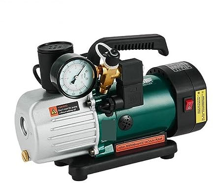 Pompa per vuoto Hvac Pompa for vuoto, 50L/Min Pompa for vuoto portatile a palette rotativa intelligente Condizionatore d'aria Riparazione frigorifero Pompa d'aria a basso rumore Anti-riflusso Migliora