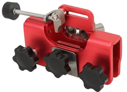 lvifloae Portable Hand Crank Chain Saw Sharpener Tool, Chainsaw Sharpener Jig Kit, Red Chainsaw Sharpener Hand Crank Chainsaw Sharpening Jig Kit Portable Manual Chainsaw Sharpener