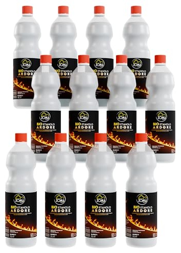 ZOMAHOME Bioetanolo Liquido per Stufa e Camino - Bioetanolo inodore ad Alto Potere Calorico - Bioetanolo per camino inodore ideale per interni, Liquido bioetanolo di origine vegetale - 12 Litri