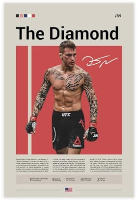 NCUDANK Poster Dustin Poirier sur toile pour décoration de chambre à coucher, bureau, chambre, cadeau 30 x 45 cm