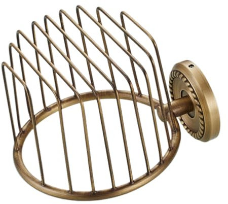 Portarotolo da toilette vintage in – Cesto in filo metallico per rotoli in tessuto retrò – Supporto rustico solido decorativi per ufficio hotel dormitorio