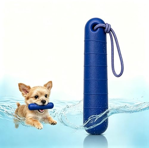 WADY Hundespielzeug, Wasserspielzeug Hund, 22 cm Wasserspielzeug für Hund Hundetraining mit Nylon Rope Trainieren Wasser Interaktives Hundespielzeug, Schwimm Spielzeug für Hunde (Blau)