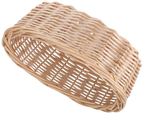 Abaodam Cesta de Almacenamiento de Mimbre para Comida y Cesta para Pan Amplia Capacidad, Ligera y Portátil, Fácil de Limpiar, Adecuado para Picnics y Reuniones Familiares