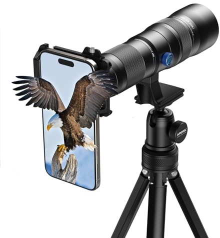 Evil Eye 20-60X Zoom Telephoto Lens for Smartphones, HD Telephoto Phone Lens with Tripod Mount & Universal Phone Clamp, Perfect for iPhone 16/15/14/13 Series, Samsung, Android Phone & Most Smartphones