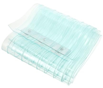 PHENOFICE PVC Türvorhang Satz 1,9mm Streifenvorhang für Kühlräume Winddicht Blau 18cm X 1,7m mit Edelstahl Montage Gewerbe Gefrierschrank Vorhang