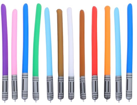 iplusmile 12 Piezas Inflables para Varitas Luminosas de Fiesta Juguetes Hinchables Resistente y Seguros Rellenos de Bolsas para Cumpleaños y Festivales