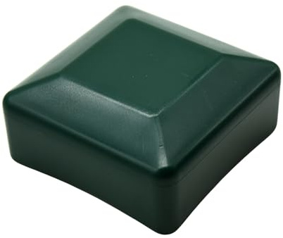 DOJA Barcelona Tapones Rectangulares para Postes Valla - Verde - Pack 12-60x60mm - Protección Eficaz, Tapa para Postes Resistente, Estetica Moderna, Tapones de Plastico, Impide Filtración