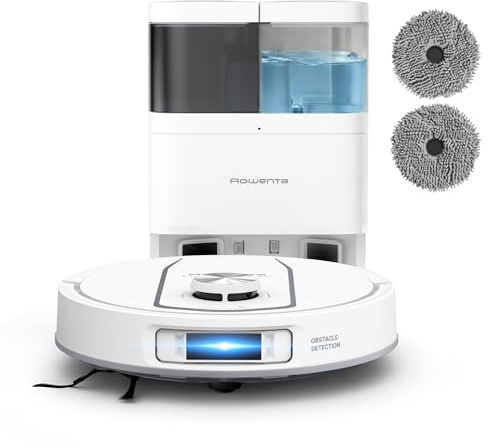Rowenta X-PLORER Serie 580 Max, Robot aspirateur Laveur, Auto-Nettoyage et séchage des serpillières, Collecte Auto de la poussière, 10000 Pa, RR9547E0, Blanc