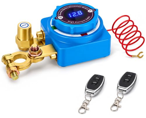 Batterie Trennschalter 12V 240A, Drahtloser Ferngesteuerter Auto Trennschalter mit Fernbedienung, Batterietrennschalter 12V Kill Switch mit LED Anzeige,Abschaltung Schalter für Auto RV LKW Boot