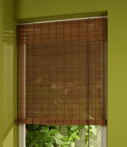 CG-Sonnenschutz Bambusrollo Bambus Holzrollo Kirschbaum/Braun (100 x 160 cm)