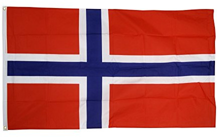 Flaggenfritze® Norwegen XXL Flagge 150 x 250 cm, große norwegische Nationalfahne mit 3 Metallösen für Mast, Fanflächen und Eventstimmung + Gratis Sticker