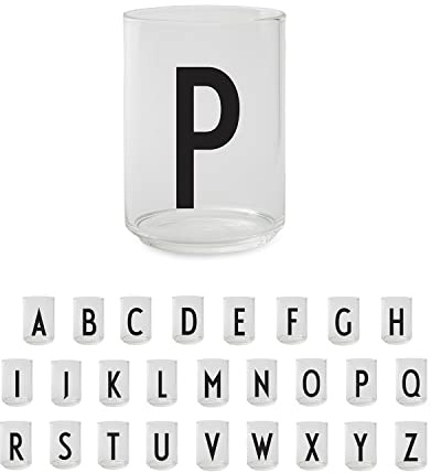 Design Letters Persönliches Trinkgläser (A-Z) 350 Ml | Ideal als Wassergläser, Longdrinkgläser, Eiskaffee Gläser | Dekorative Wassergläser | Spülmaschinenfest | Ideal Geschenke für frauen, männer