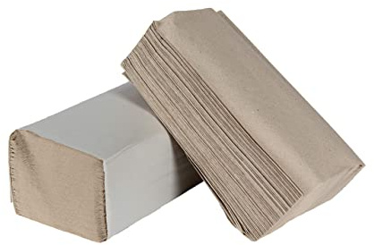 Euro Products Papierhandtücher für Spender | Recycling, 1-lagig, 25 x 23 cm | 5.000 Blatt | ZZ/V-Falz geeignet für Handtuchspender in Toiletten, Büros