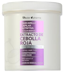 Thader Pharma Masque capillaire à l'Oignon Rouge, idéal pour tous les types de cheveux, 700 ml
