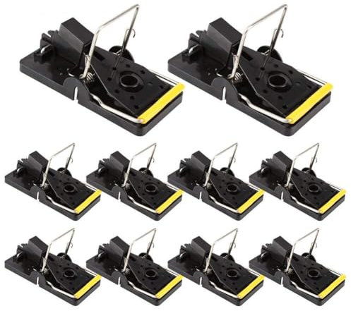 HOSPAOP Trappola per Topi ad Incastro, Trappola per Ratti Professionale 10 Confezioni, Trappole per Topi Riutilizzabili ed Ecologiche, Efficaci per Ratti in Casa e in Giardino