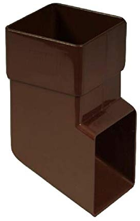 Brown Square 65mm Downpipe Shoe, Freeflow Rain Water Systems