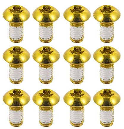 CNCLOL bremsscheiben Schraube, 12 Stück Fahrrad bremsscheibe Schraube M5 x 10MM，Gold