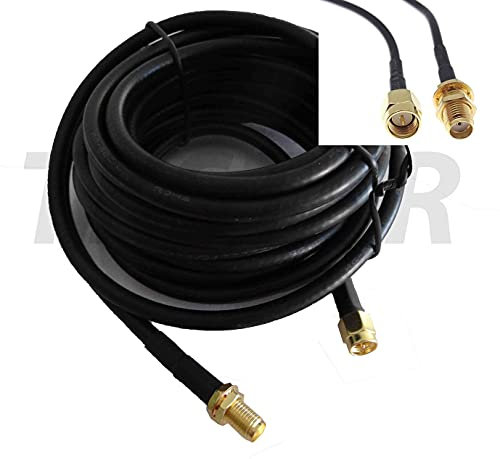 TKSTAR 2 x 10m (Twin) LTE 4G 5G Antenne RG58 Antennenkabel Verlängerungskabel Outdoor Dual Kabel Verlängerung Router SMA Stecker Buchse