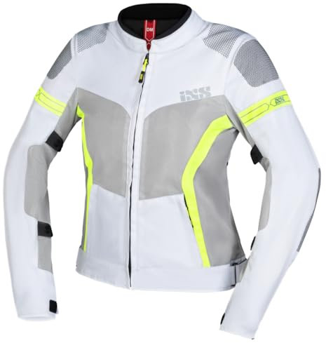 IXS Trigonis-Air Damen Motorrad Textiljacke, grau/gelb, M