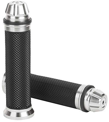 TKSE Puños Moto 7/8,Empuñaduras de Manillar de Motocicleta, Motocicleta Universal Puño,Empuñaduras de Freno de Goma Antideslizantes de Aluminio CNC para Motocicletas con 7/8 Inch Asas de Mano