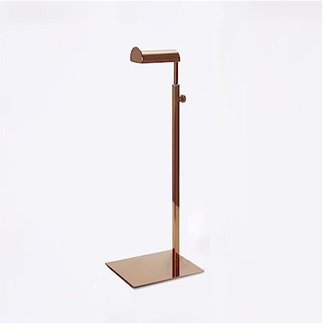 XPLKQXE Verstellbarer Handtaschenhalter Aus Metall, Einzelner Handtaschenbügel Mann/Frau Taschen Display-Ständer (Farbe : Gold-B, Größe : 14x12x30-60cm)