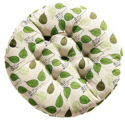 DOTBUY-SHOP Cojines Sillas Jardin Pack 1 Cojines Redondos Cojines de Asiento para Sillas de Terraza Cocina Patio Balcón Salón, para Decoración Interior o Exterior (40x40cm,Hojas Verdes)
