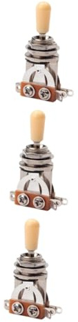 ibasenice 3pcs Electric Guitar Toggle Pickup Switch Knob Easy Tone for