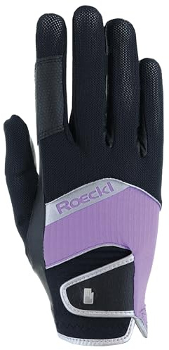 Roeckl Sports Millero - Guanti estivi per il tempo libero, colore nero/viola 7,5