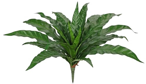 Hollyone 28'' Large Artificial Fern Bouquet for Indoor & Outdoor, Realistic Faux Plants Decorative for Home Decor, Porch, Garden Decorations