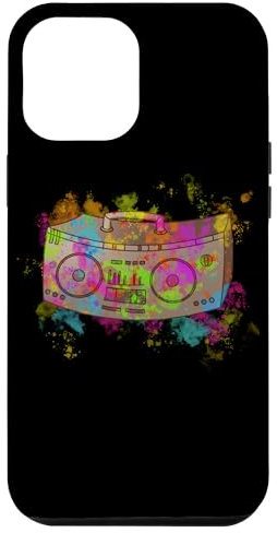 Hülle für iPhone 14 Plus Bunte Boom Box Ghetto Blaster 70er 80er 90er Y2K