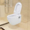 Myheimly Wand WC Keramik Absenkautomatik Softclose Sitz Hänge Toilette Stil B,Weiß