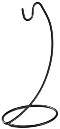 Sharplace Banana Holder Modern Banana Tree Stand,Metal Sturdy Banana Keeper Stylish Iron Banana Hook Tabletop Banana Hanger for Kitchen, Black