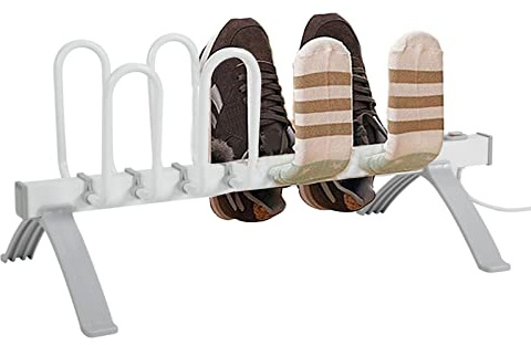 Boot Dryer, Shoe Dryer - Heated Drying Rack with 4 Racks for Quick Drying Work Boots, Socks, and Gloves for Home or Workplace