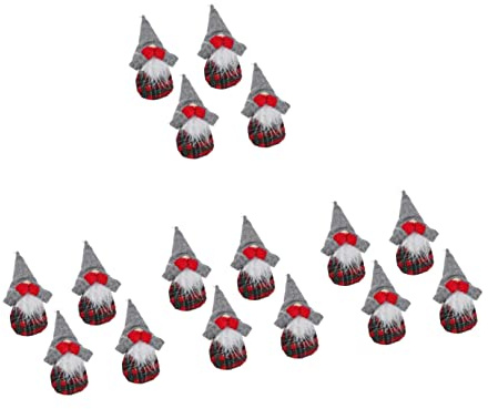 RLKHXBS 24 pcs Favors Table Santa Ornament Gift Tree Lamp Cloth Christmas Swedish Xmas Decorations Scandinavian Gnomes Fireplace for Desktop Nordic Party Gnome Lovely Hanging Commemoration Day