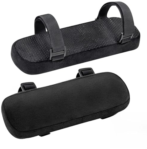 CeoxThao 2 Stück Ergonomische Armlehnen Pads für Bürostühle und Gaming, Armlehnenschoner, Sessel Armlehnenschoner, Verstellbare Armlehnen Polster für Komfort und Unterstützung für Ellenbogen