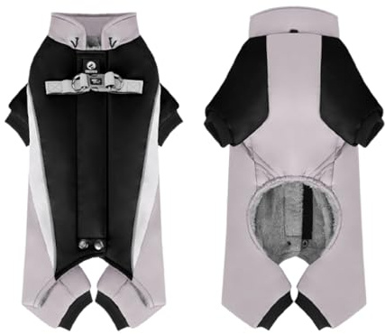 Generisch Hochwertiger Wintermantel für Hunde mit verstellbarem 4-Bein-Design D-Ring reflektierenden Streifen für optimale Sichtbarkeit bei jedem Wetter (C, 38cm)