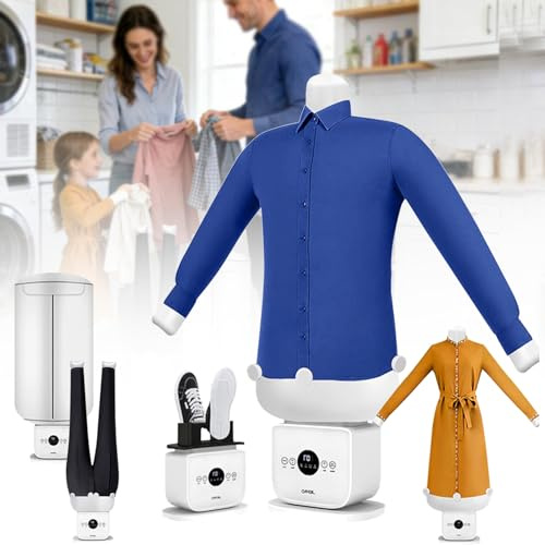 TozMvi Planchadora De Camisas Inflable Profesional, Plancha De Vapor Automática, Quitaarrugas para Camisas, Secado Rápido En 8 Minutos, para Camisas, Pantalones, Zapatos Y Faldas.