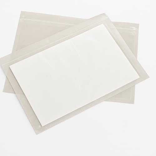 Lieferscheintaschen selbstklebend - 1000 Stück – Dokumententaschen C5 C6, transparentes Fenster & weißer Rücken, starke Klebung, wasserfest & reißfest – für Pakete, Paletten (C6 (114 × 162 mm))
