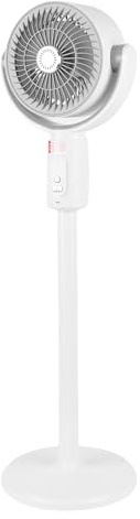 Fockety Ventilador de Pie para Dormitorio, Ventilador de Suelo Oscilante con Altura Ajustable, Ventiladores de Pedestal con 5 Velocidades, Mando a Distancia para el Hogar