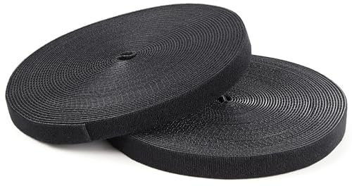 StarTech.com Ruban Auto Agrippant - Rouleau de 30,5 m pour Gestion de Câbles - Attaches Câble Ajustables - Sangles de Gestion de Câbles Auto-agrippantes et Réutilisables - Noir (HKLP100)