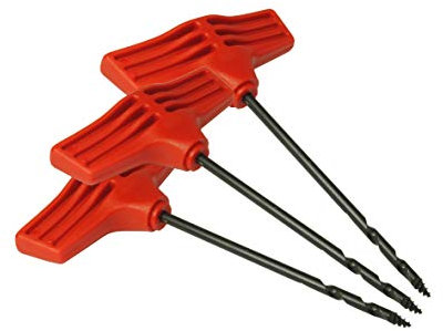 Linic UK Made Set of 3, 3mm Twist Gimlet Screw Awl Wood Boring Hole Making (W8048). Free UK Postage.