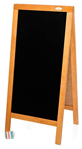 Kundenstopper XXL 125cm Holz Tafel Aufsteller Werbetafel Werbung Kreide Hellbraun