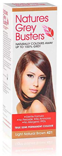 PPD FREE Hair Dye - Light Brown (Natural Colour) | No Ammonia | No Peroxides | Safe Way to Colour Grey Hair | Semi-Permanent 70ml