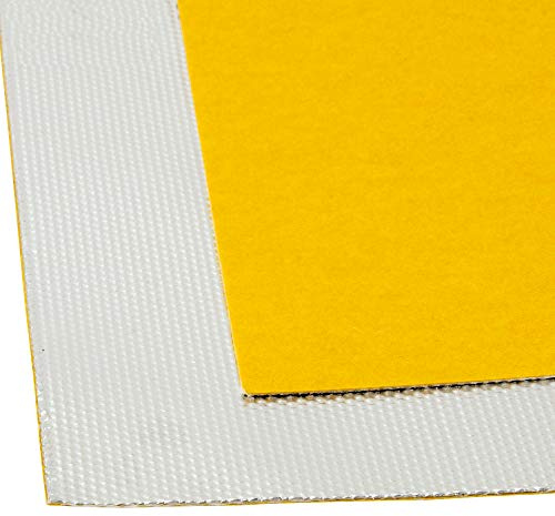 DL-racing.com 50x50cm Hitzeschutz Matte Folie selbstklebend Gewebe Alu Fiberglas ca. 1000°C