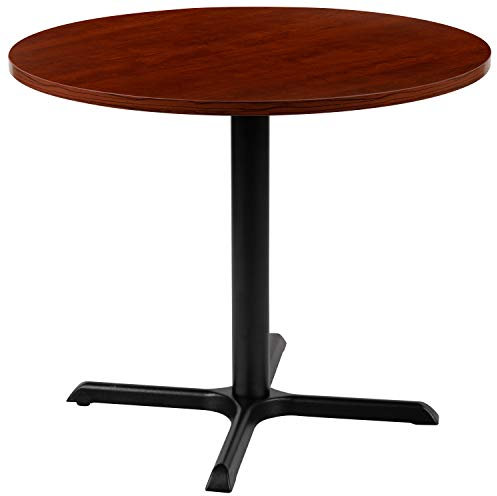 Flash Furniture Chapman 91,4 cm runder Mehrzweck-Konferenztisch, Business-Tisch für Büro und Konferenzräume, Kirsche