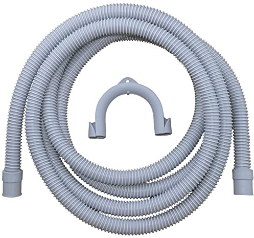 AERZETIX - C51082 - Flexibler abwasser ablaufschlauch - 4 meter - 3/4 - waschmaschine/geschirrspülmaschine - mit unterstützung universeller aufhängehaken