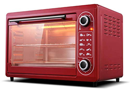 Mini four 48L Température réglable 0-250℃ et minuterie de 60 minutes Position de cuisson à quatre niveaux Cuisson domestique Multifonction Four électrique entièrement automatique Cuisson Gâteau Pain
