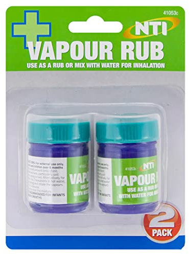 4 Pack Vapour Rub - Cold Cough Congestion Relief, Headache Eucalyptus Menthol | Set of 4, Soothing Chest and Decongestant Solution for Breathing - Set of 4