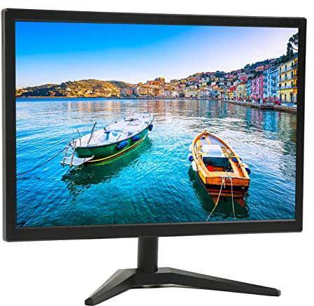 Moniteur D'ordinateur 19 Pouces, Full HD 1440 X 900 à 60 Hz 16:10 Écran Large LCD PC, Haute luminosité et Réponse Rapide, Moniteur Ultra Fin HDMI VGA DC pour Bureau à Domicile Industriel